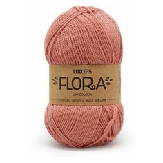 Пряжа DROPS Flora, цвет Розовый персик, 4 мотка