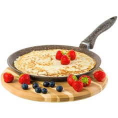 Сковорода блинная 26 см Elan Gallery Гармония вкуса Коричневый опал, несъёмная ручка