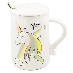Кружка "Единорог с ложкой N 1" Эврика