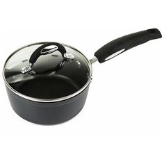 Ковш Bialetti с антипригарным покрытием со стеклянной крышкой , индукция, 1.2 л