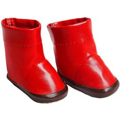 Сапоги с отворотами для куклы, длина подошвы 7,5 см, цвет красный 3495214 Сима ленд