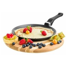 Сковорода блинная 22 см Гармония вкуса Elan Gallery Черный оникс, несъёмная ручка