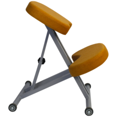 Эргономичный коленный стул "ОЛИМП" СК-1-1 (тонкие сидения) Солнечный терракот на серой раме Olimp