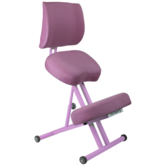 Эргономичный коленный стул "ОЛИМП" СК-2-2 (толстые сидения) Розовый пони на розовой раме Olimp