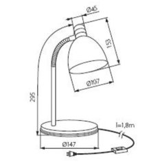 Настольная лампа для школьника KANLUX ZARA HR-40-OR