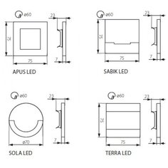 Подсветка лестниц светильники KANLUX APUS LED WW