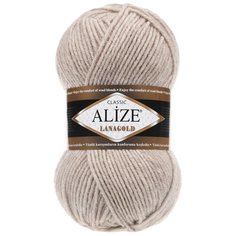 Пряжа ALIZE Lanagold 100гр., 240м (49%шерсть, 51%акрил) (152 светло-бежевый) 5 шт