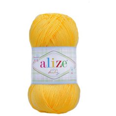 Пряжа ALIZE DİVA BABY 100гр. 350м (100% Mикрофибра Aкрил) (216 желтый) 5 шт