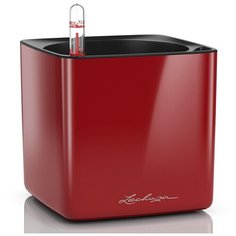 13512 Кашпо LECHUZA Кьюб Глосси 14 Ярко-красный блестящий с системой автополива