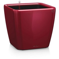 16287 Кашпо LECHUZA Квадро 50 LS Красное с системой полива и съемным горшком