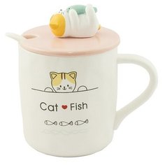 Кружка "Котик на крышке N 2" Эврика