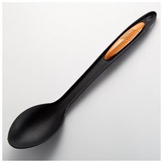 "BE-1651Y Ложка поварская ""Comfort orange"" 34см черный с оранжевым (36) (144)" Webber