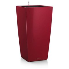 18479 Кашпо LECHUZA Кубико 22 Красное с системой полива