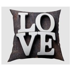 Подушка декоративная "Объемная любовь", 40*40 см. Сирень