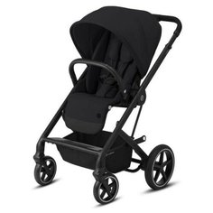 Прогулочная коляска Cybex Balios S Lux, с дождевиком, Deep black/black frame, цвет шасси: черный
