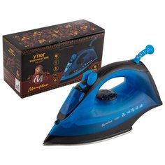 УТЮГ "МАТРЁНА" MA-047 2200 ВТ ПОДОШВА НЕРЖАВ. (1/10) СИНИЙ