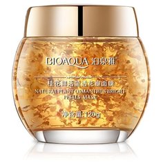 BioAqua Ночная увлажняющая маска для лица с экстрактом цветков Золотого Османтуса, 120 мл