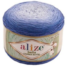 Пряжа Alize Bella Ombre Batik 250г 900м (100% хлопок) (7407 джинс) 2 шт