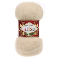Пряжа ALIZE Kid royal 50г, 500м (62%кид мохер, 38%акрил) ТУ (67 молочно-бежевый) 5 шт