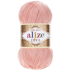 Пряжа ALIZE Diva 100гр. 350м. (100% микрофибра) ТУ (145 светлая-пудра) 5 шт