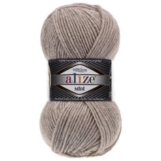 Пряжа для вязания Alize SUPERLANA MIDI 100гр. 170м (25% Шерсть - 75% Aкрил) (152 бежевый меланж), 5 мотков