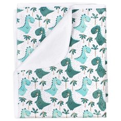 Непромокаемая плюшевая пеленка-клеенка GlorYes! Дино 80х68 см