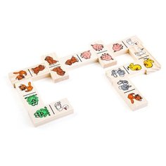 Деревянная игрушка Томик Домино "Животные", 28 деталей (5555-1)