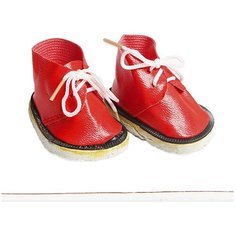 Ботинки для куклы «Завязки», длина подошвы: 6 см, 1 пара, цвет красный Сима ленд