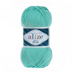 Пряжа Alize Diva Plus 100г 220м (100% микрофибра акрил) (15 небесный) 5 шт