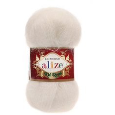 Пряжа ALIZE Kid royal 50г, 500м (62%кид мохер, 38%акрил) ТУ (62 кремовый) 5 шт