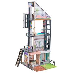 Кукольный дом KidKraft Бьянка, с мебелью, 26 элементов, интерактивный
