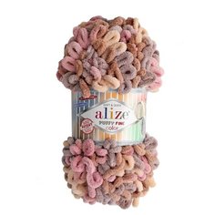 Пряжа для вязания Ализе Puffy Fine Color (100% микрополиэстер) 5х100г/14,5м цв.6033 Alize