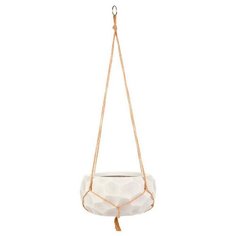 HPM29-AW Кашпо Мозаик Подвесное, файберстоун, слоновая кость, D29.5 H15 cm Idealist