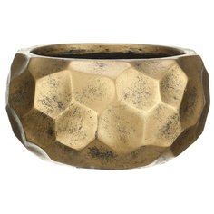 MBOWL29-GLD Кашпо Мозаик Чаша, файберстоун, золото, D29.5 H15 cm Idealist