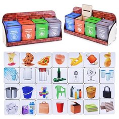 Деревянный сортер Ань-Янь Комодик "Сортировка мусора" (ПСД002)