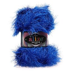 Пряжа ALIZE Decofur SIM 100гр. 100м. (80% полиэстер, 20% металлик) ТУ (14101 василек) 5 шт