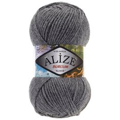 Пряжа ALIZE BURCUM KLASIK 100гр. 210м (100% Aкрил) (196 темно-серый меланж) 5 шт