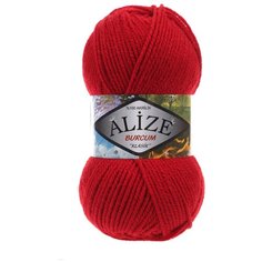 Пряжа ALIZE BURCUM KLASIK 100гр. 210м (100% Aкрил) (106 красный) 5 шт