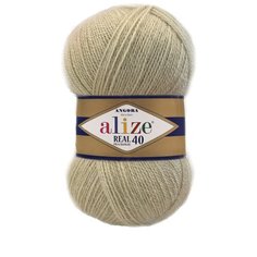Пряжа ALIZE Angora real 40 100 гр. 480м (40% шерсть, 60% акрил) (300 пустынный шалфей) 5 шт