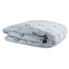 Пододеяльник TKANO сатин двухсторонний Russian North Полевые цветы 200 х 200 см голубой/темно-синий