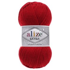 Пряжа ALIZE EXTRA 100гр. 220м (90% Aкрил - 10% Шерсть) (106 темно-красный) 5 мотков