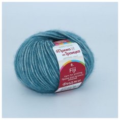Пряжа из Троицка Фиджи 50гр. 95м. (20% мериносовая шерсть, 60% хлопок, 20% акрил) (14 морская волна) 5 шт Троицкая камвольная фабрика