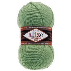Пряжа ALIZE Lanagold fine 100 гр. 390м (49%шерсть, 51% акрил) (180 Серебряная Сосна) 5 шт