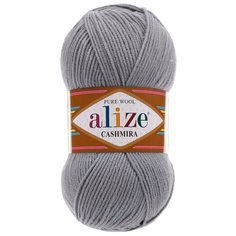 Пряжа ALIZE Cashmira 100гр.300м (100%шерсть) ТУ (87 Угольно серый) 5 шт