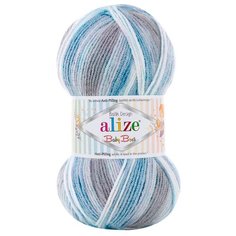 Пряжа Alize Baby Best Batik 100г 240м (10% бамбук, 90% акрил) с эффектом АНТИПИЛЛИНГ (7540 секционный) 5 шт