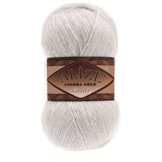 Пряжа для вязания Alize Angora Gold Simli 100гр. 500м. (20% шерсть, 5% металлик, 75% акрил) (599 слоновая кость) 5 мотков