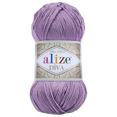 Пряжа ALIZE Diva 100гр. 350м. (100% микрофибра) ТУ (622 фиолетовый) 5 шт