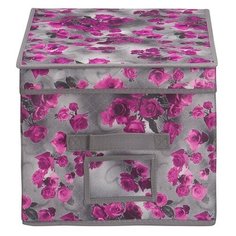 Короб для хранения "Роза", Д400 Ш300 В250, розово-серый Handy Home