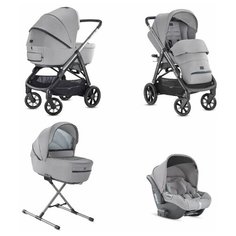 Коляска 3 в 1 Inglesina Aptica Silk Grey шасси Black