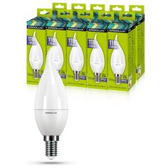 Комплект светодиодных лампочек Свеча на ветру Ergolux LED-CA35-11W-E14-4K